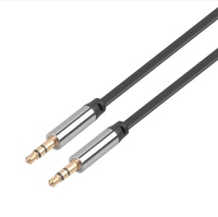 Câble coaxial plat en or, câble audio auxiliaire 3,5 mm en PVC, multicolores, haute qualité, en stock pour stéréo, voiture, écouteurs