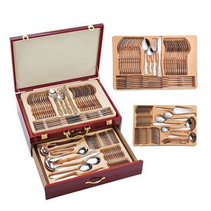 Juego de Cubiertos de Acero Inoxidable Ecológico de Alta Calidad, 72/24 Piezas, Estilo Contemporáneo, con Logotipo Personalizado Grabado con Láser, Regalos Empresariales - Product Image 4