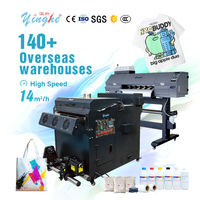 SA JHB Kempton Park Local YINGHE 2026 Nouvelle Machine DTF A2 avec Agitateur Double Tête XP600/I3200, Impression Rapide, Encre DTF CMYKW, Poudre et Film