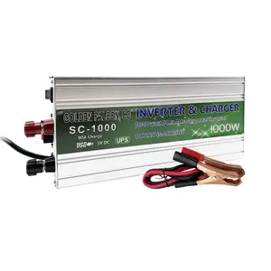 Inverter tenaga surya, inverter 12v 230v dc ke ac UPS 1000w dengan pengisi daya