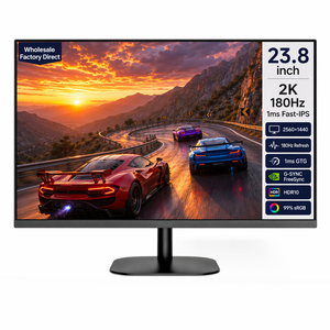 จอภาพเกม23.8นิ้ว2K QHD 180Hz ที่รวดเร็วสำหรับโรงงานผลิตจอภาพแบบกำหนดเองพร้อมการรับประกัน2ปี - Product Image 1