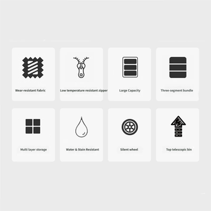 Вместительная водонепроницаемая телескопическая сумка для хранения лыжного снаряжения с разделением на сухое и влажное отделения, многосекционная, на колесах, для лыж и сноуборда - Product Image 5