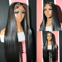 Wig Rambut Asli Full Lace Tanpa Lem, Murah Grosir, Wig Frontal HD Lace Loose Deep Wave, Wig Rambut Manusia Virgin dengan Kutikula Tertata Rapi