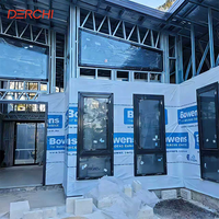 Portes et fenêtres en aluminium USA Project, grande vue, fenêtre du sol au plafond, fenêtre panoramique, cadre en aluminium, fenêtre fixe en verre isolant
