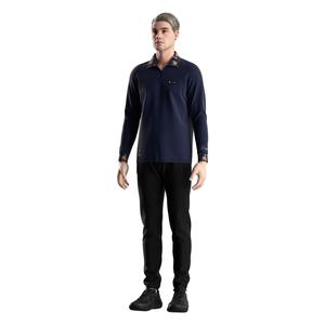 Camiseta de Poliéster Sublimado de Alta Calidad para Hombre, Manga Larga, Cuello Alto, Cierre de Cremallera, Estilo Polo - Product Image 5