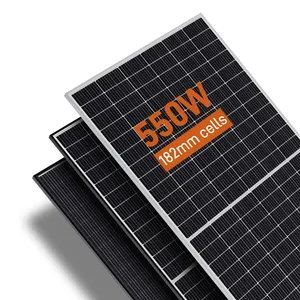 Europa almacén Pv paneles solares de 400 vatios 400 W 410W 450W 500W 540W 550W 600W Panel Solar negro Mono Sistema de Panel Solar para el hogar