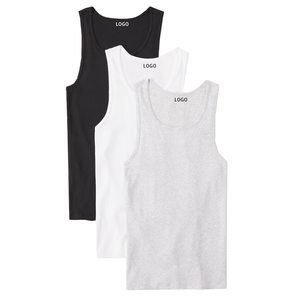 Camiseta sin Mangas de Algodón Puro de Color Sólido para Hombre, Puede Usarse como Capa Base - Product Image 3