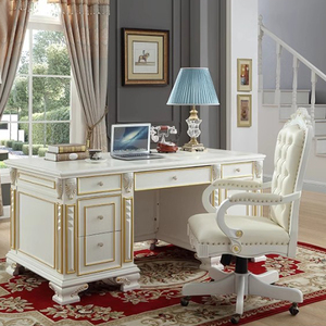 Phong cách hiện đại bàn gỗ rắn Mỹ và Châu Âu chạm khắc Giám đốc điều hành Chủ Tịch văn phòng nghiên cứu Bàn máy tính - Product Image 3