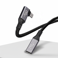 Kabel Pengisian Cepat Bersertifikasi Angle USB4 PD 240W 5A Tipe C 40Gbps untuk Komputer, Printer & Earphone dengan Ekstensi Data 8K 60Hz