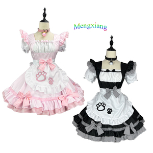 <span class=keywords><strong>Disfraz</strong></span> de Anime Japonés para <span class=keywords><strong>Mujer</strong></span>, Vestido de Sirvienta, <span class=keywords><strong>Disfraz</strong></span> de Halloween, Maquillaje, <span class=keywords><strong>Disfraz</strong></span> de Lolita, Conjunto de Uniforme, <span class=keywords><strong>Disfraz</strong></span> de Gatita - Product Image 1