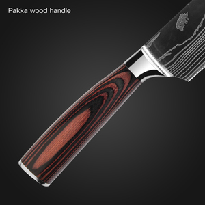 Professional Japanese High Carbon Steel 5Cr15mov Blade. Ergonomic comfort <strong>Woden</strong> Handle Set Knife <strong>Kitchen</strong> - Product Image 4