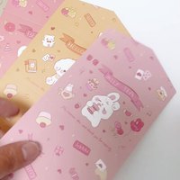Dessin animé mignon bricolage Qixi Message étudiant carte postale fête des enfants carte de voeux pour anniversaire bénédiction papier cadeau en gros