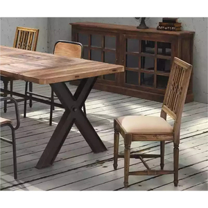 Tavolo e sedie stile minimalista americano rustico risparmio di spazio solido in legno tavolo da pranzo <span class=keywords><strong>set</strong></span> - Product Image 2