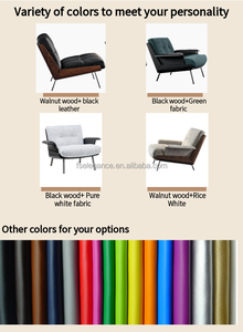 Canapés Chesterfield à un siège en bois massif chinois en velours bleu à dossier haut et design moelleux - Product Image 5