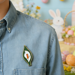 El nuevo Pin de solapa irlandés caliente, venta al por mayor, artesanía de Metal personalizada, insignia de flor de Irlanda, pines de levantamiento republicano, Pin de esmalte suave, lirio de Pascua - Product Image 5