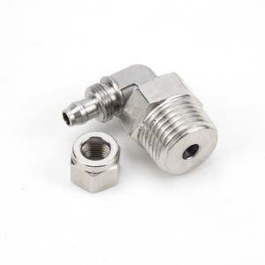 Zoni Stainless Steel <b>Quick</b> Coupler 1/4 Inch Right Angle Elbow Pneumatic <b>Connector</b> With Locking Thread - Product Image 1