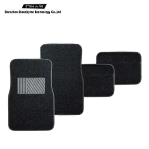 Tappetini per Auto classici Set completo 4 pezzi per Auto e Auto Universal Fit anteriore e posteriore con tallone (nero) tappeto