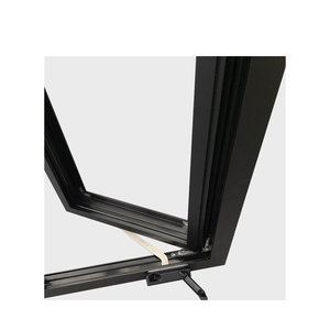 Nfrc nhiệt phá vỡ nhôm an ninh lớn đôi tráng men bên ngoài Crank Khuôn Cửa Sổ Màu đen cho nhà - Product Image 5