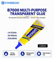 Colle B7000 en gros, adhésif transparent multi-usages 15ml 110ml, super colle liquide transparente pour réparation d'écran de téléphone