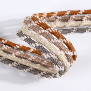 Lacets plats en polyester épais de 5 mm pour bottes Martin, chaussures de randonnée en plein air, design à motifs noir et blanc - Product Image 4