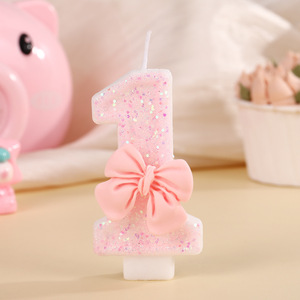 Lindas Velas <span class=keywords><strong>de</strong></span> Cera <span class=keywords><strong>de</strong></span> Parafina con Forma <span class=keywords><strong>de</strong></span> Número <span class=keywords><strong>de</strong></span> Princesa con Lazo Rosa para Pastel <span class=keywords><strong>de</strong></span> <span class=keywords><strong>Cumpleaños</strong></span> Infantil, con Diseño Ecológico Hecho a Mano - Product Image 5