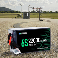 Haute qualité 22000mAh/19000mAh haute densité d'énergie 6S/12S/14S/18S/24S LiPo Lithium Ion Batteries Pack pour Drone/RC/UAV