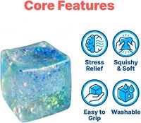 Balles anti-stress, jouets à presser, cube rafraîchissant exquis, jouet sensoriel pour adultes pour soulager l'anxiété et le stress, jouet anti-stress en forme de glaçon