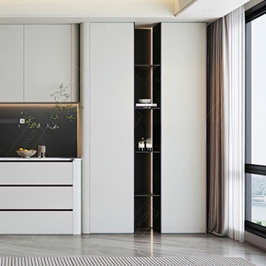 <span class=keywords><strong>Buffet</strong></span> Minimaliste Bicolore Écologique et Durable avec Portes et Tiroirs à Fermeture Douce pour Maison et Appartement Modernes - Product Image 3