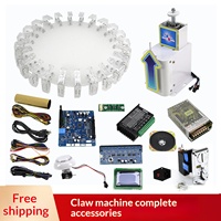 Kit complet d'accessoires pour machine à griffes : Plateau tournant, carte mère, alimentation, moteur, pour assemblage DIY de machine à attraper les prix à monnayeur