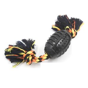 Set tali kunyah Anjing ramah lingkungan, Set tali katun pembersih gigi mainan hewan peliharaan gaya Modern bola untuk anjing grosir - Product Image 1