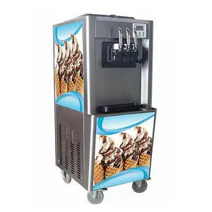 Jin Li Sheng Soft Ice Cream Máquina Best Selling BQ322 Dois Tanque 3 Sabor Soft Serve Ice Cream Máquina com Sistema Precooling