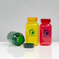 Prix usine – Bouteille ronde en PET de 200 cc pour pilules, flacon en plastique pour vitamines, compléments alimentaires, capsules, comprimés et emballages de produits nutraceutiques