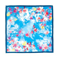 Écharpe en viscose florale teinte à l'aquarelle, personnalisable en gros, un accessoire rafraîchissant pour l'ambiance estivale