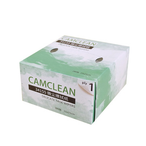 Toallitas industriales preimpregnadas para salas blancas, papel absorbente 34155, aptas para salas blancas e industrias electrónicas. - Product Image 1