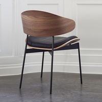 Meubles de chaise de salle à manger en bois massif nordique aSH chaise de dossier de restaurant d'hôtel chaise de salle à manger unique de couleur naturelle
