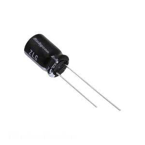 ตัวแทนจำหน่ายอย่างเป็นทางการ ตัวเก็บประจุแบบ Through Hole CAP ALUM 56UF 20% 35V RADIAL TH 35ZLG56MEFC6.3X11 ความจุ 56 ยูเอฟ - Product Image 1
