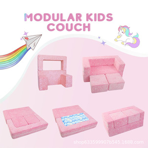 Giving Tree <b>Kids</b> <b>Sofa</b> Foldable Pink With Star Pillow For Children's Room - Product Image 3