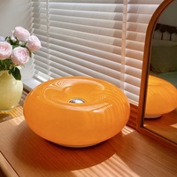Lampe de table en verre moderne sans fil 30*30CM USB/Rechargeable pour café, éclairage d'ambiance, décoration de maison, lampe de table Donut