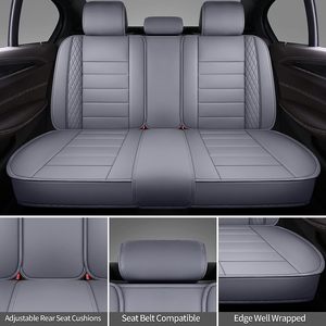 Juego completo de fundas universales de cuero de PVC para asiento de coche con cojín para asiento de coche Accesorio interior Premium - Product Image 2