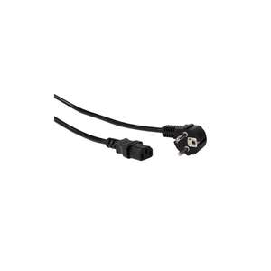 Perel POWER <b>CORD</b> <b>BLACK</b> CEE 7/7 90° + C13 - L=1.5 m - 3G1.0 mm² - Product Image 1