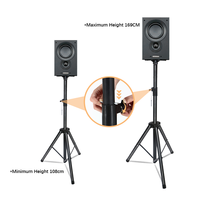 Support de haut-parleur réglable en fer et plastique HEBIKUO Y-402 avec capacité de charge de 20 kg pour utilisation sur scène