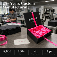 Boîte cadeau rigide personnalisée avec ruban et couvercle à clapet pour bijoux, cosmétiques, bougies, doublure en satin rose, vente en gros