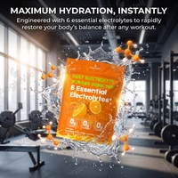 Poudre d'électrolytes Aeglewell en vrac, saveur orange, 6 électrolytes essentiels, sans sucre, supplément d'hydratation quotidienne pour le fitness
