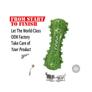 Custom Dog Puzzle Slow Feeder Ball Luxury Durable Teeth Cleaning Treat Dispenser Eco-Friendly Squeaky Rubber Chew Daily Cute - Product Image 1