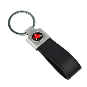 3D钥匙扣LOGO金属皮革钥匙扣工厂定制真皮钥匙扣适用于各种汽车礼品钥匙扣