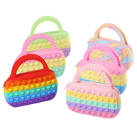 Sac à bandoulière en silicone couleur arc-en-ciel, sac à main anti-stress, sac bandoulière parfumé