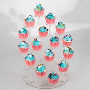 Espositore per Torte e Cupcake in Acrilico Trasparente, Set di Supporti per Dessert per Feste di <span class=keywords><strong>Compleanno</strong></span> e Matrimoni - Product Image 3