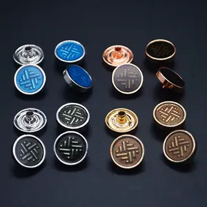 Drücken Sie Stiftschlüssel-Button individuelles Logo Überzug Schaft Fabrik individuelles Metalldesign Legierung Kleidung Zinklegierung waschbar rund 100 Stück