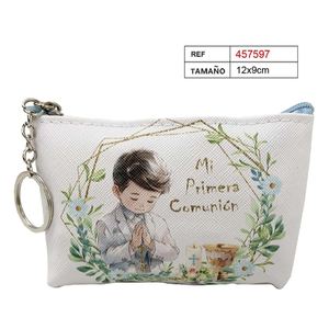 Monedero Primera Comunión 12x9cm Niño Decorado Religioso Evento Elegante - Product Image 1