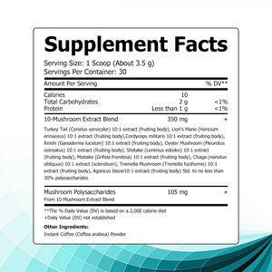 Hot Mushroom Coffee Powder Support Custom Reishi Mushroom Supplement Extract and Mineral Elements Powder Coffee - Product Image 2
